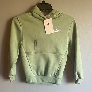 Nike kids  unisex Hooded Sweatshirt in Light Green